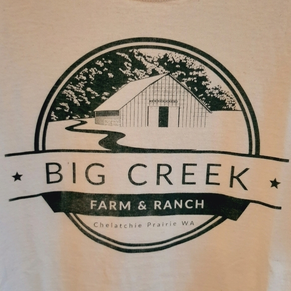 Farm & Ranch Western Barn Animal Work Garden Chore Tee Shirt Cream Size M - Picture 2 of 7